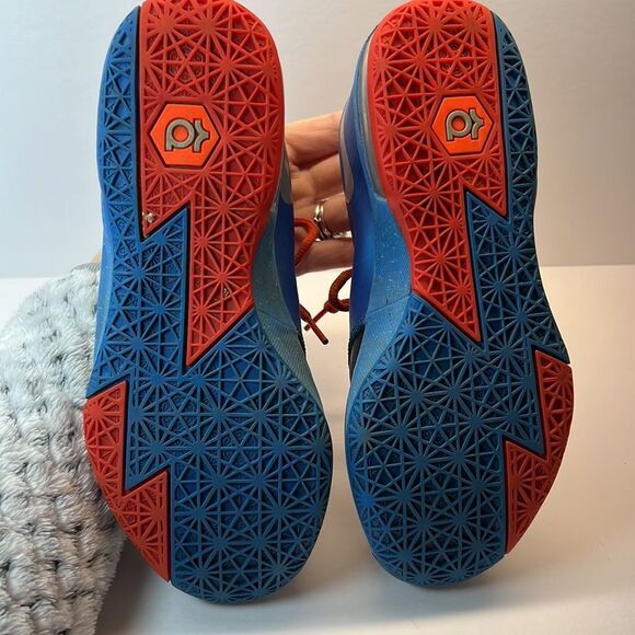 Nike KD 6 Thunder Away Size 4 Big Kids 2013 Basketball OKC Thunder Blue - Picture 7 of 8